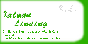 kalman linding business card